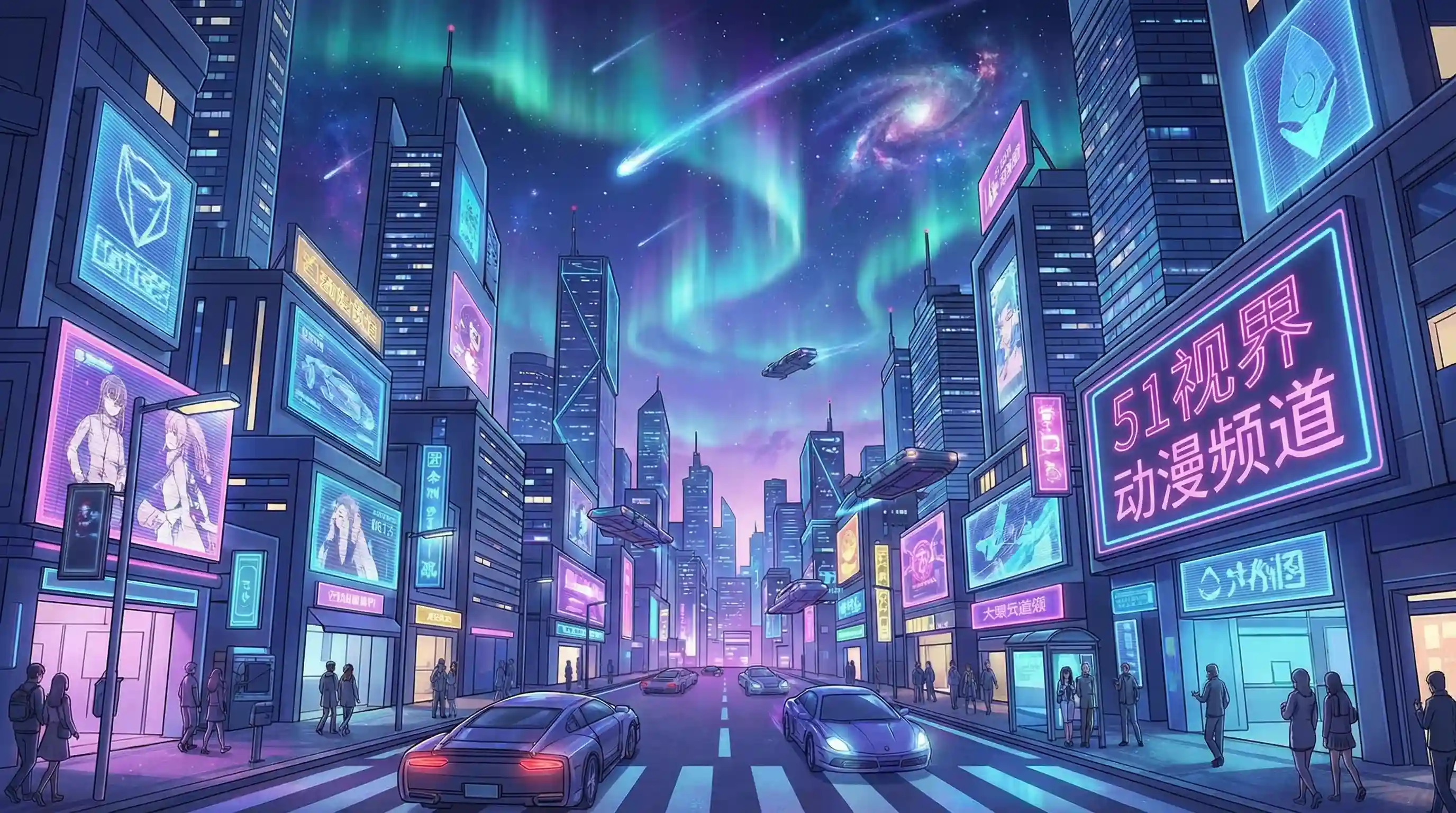 日式动漫风格城市夜景 - 黑料51 动漫推荐